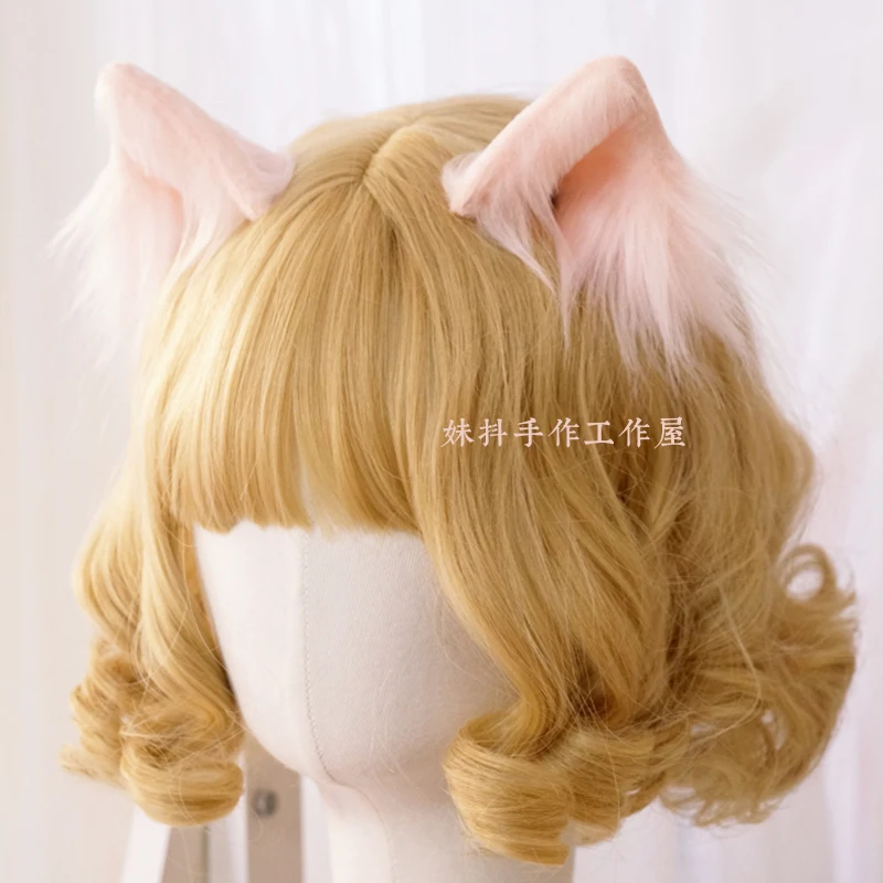 Oryginalny kociego ucha cos Harajuku słodkie akcesoria do włosów spinka aksamitny zwierzę ucho Lolita zwierzę ucho