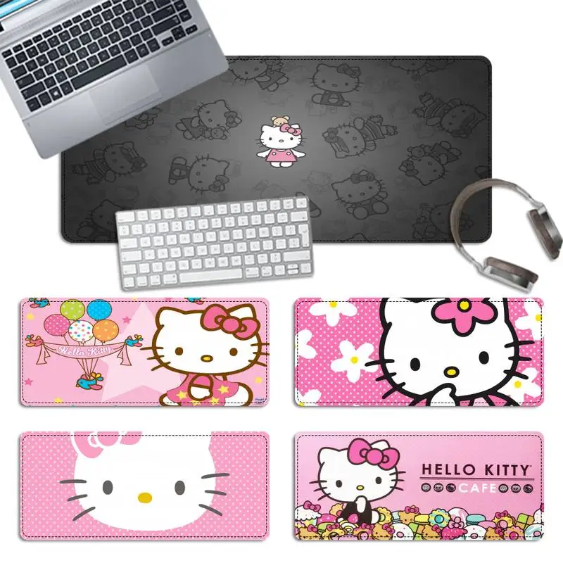 Gumowy Różowy Japońska Kreskówka Kot Podkładka pod Mysz PC Laptop Gamer Podkładka pod Mysz Anime Antypoślizgowa Mata Klawiatura Tenis Mata Do Overwatch/CS GO