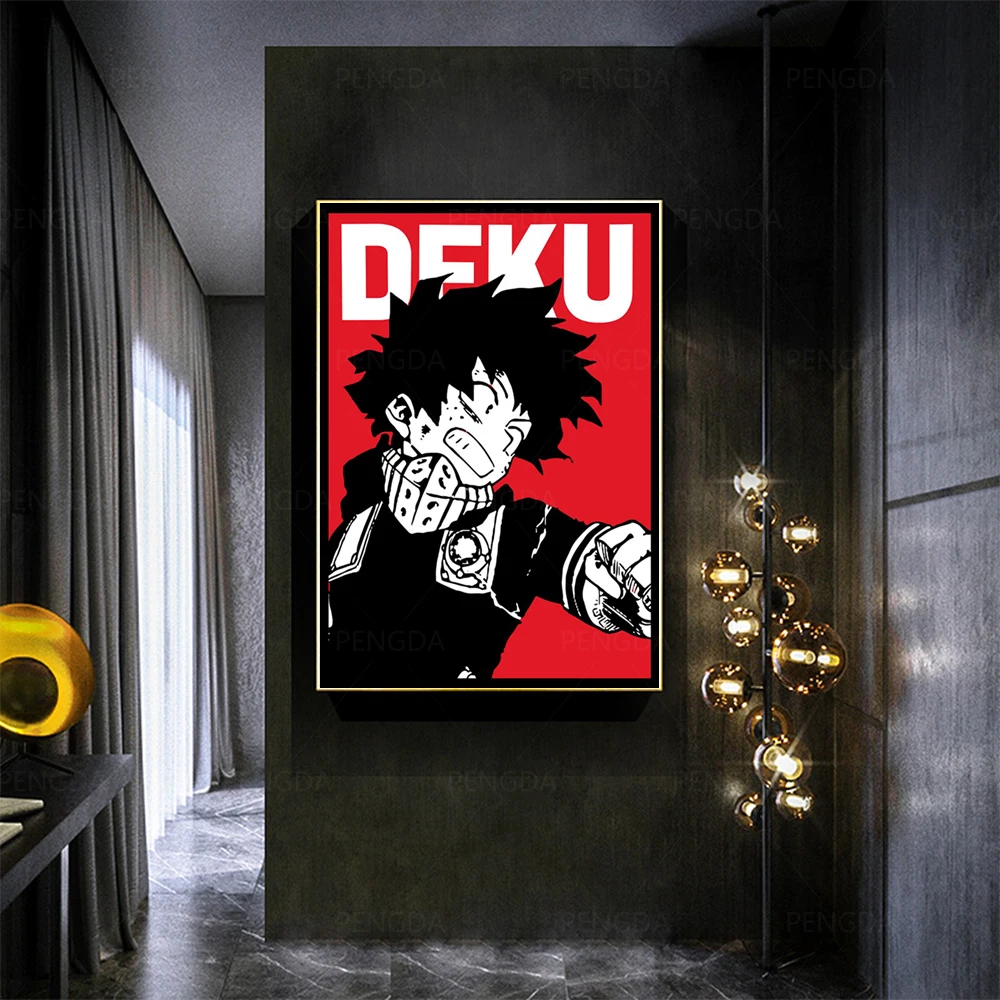 Drukuje Obrazy Modułowy Deco Czarny Ładny Chłopak Zdjęcia Płótno Ścianie Sztuki W Domu Anime Japonia Wystrój Nowoczesny Nocne Tło Plakat