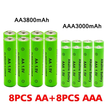 AA + AAA Akumulator AA 1.5 V 3800mAh / 1.5 V AAA 3000mAh Alkaliczna Bateria Latarki, Zabawki, Zegarki Odtwarzacz MP3 Wymienić Akumulator Ni-Mh