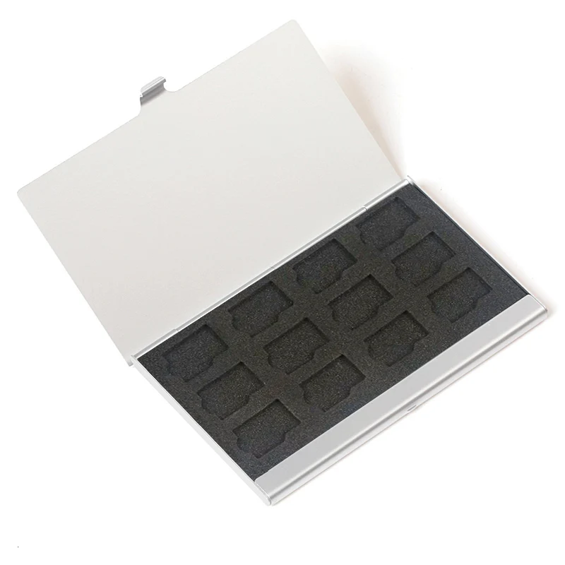 Aluminiowy Przenośny Karty Micro SD TF Card Storage Box Case Protector Holder