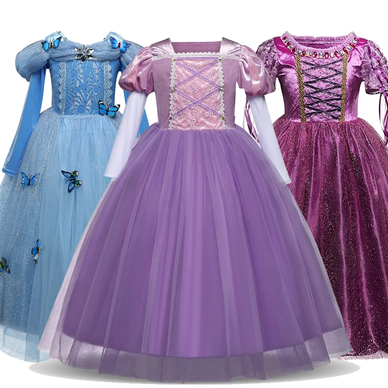Fancy Girls Princess Dress Halloween Costume Party dla Dzieci Dziewczyny Księżniczka Cosplay Dress up Halloween Dress 4-10 Lat
