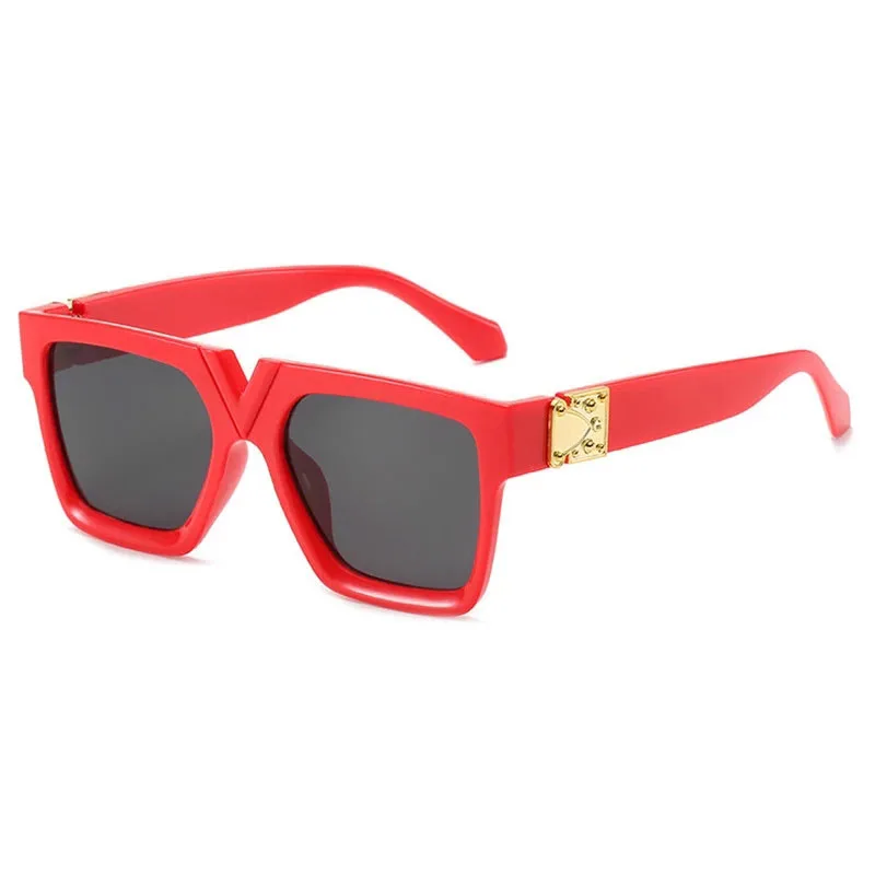 Nowy Unisex Moda damska Kwadratowe Okulary Kobiety Gogle Odcienie Rocznika Markowe Markowe Przewymiarowany Okulary przeciwsłoneczne UV400