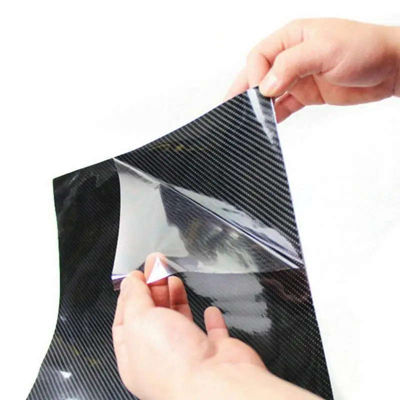7D Błyszczący Samochodowa naklejka Z Włókna Węglowego 30cmX152cm PVC Wrap Sticker Stickers Wraps Release Car Decal Air Sticker Vinyl film D5W8