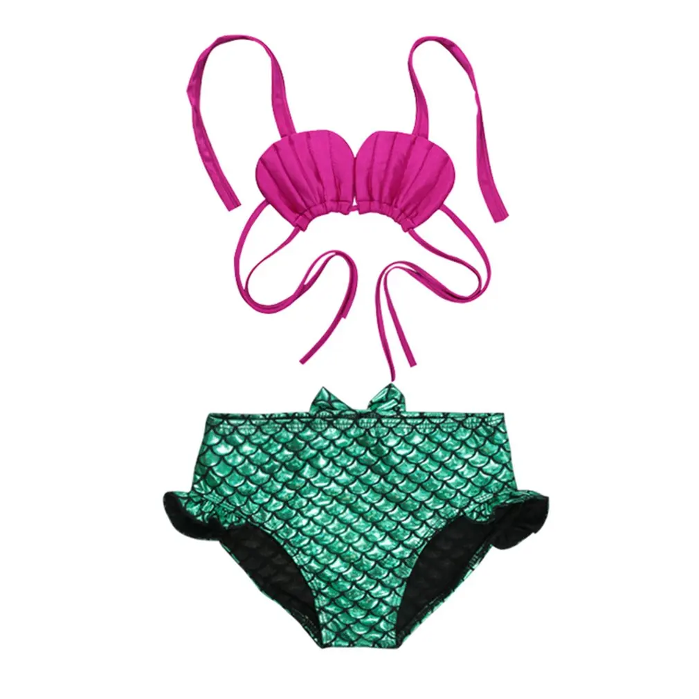 2017 Kids Girls Fancy Mermaid Tail Bikini Set stroje Kąpielowe strój Kąpielowy Kostium Kąpielowy Kostium Kąpielowy stroje Kąpielowe Do Pływania Dobrze sprzedaje