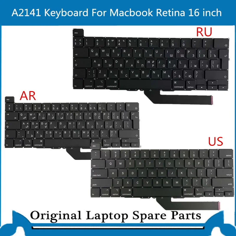 Nowa klawiatura A2141 dla Macbook Retina A2141 US English AR Poland KB 16 inch 2019