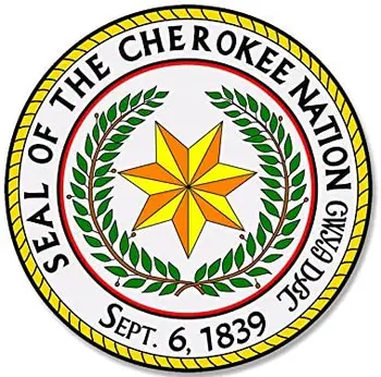 Amerykańska vinyl Okrągła pieczęć Narodu Cherokee Naklejki (Naklejki Rodem z plemienia)