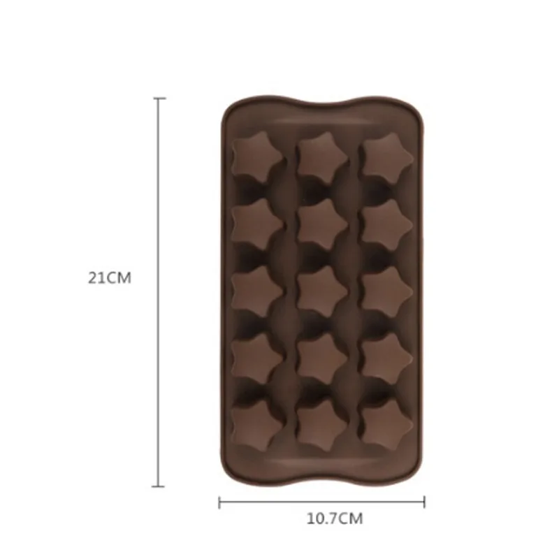 15 Otworów Star Shape Chocolate Mold Silikonowa Forma Galaretki Czekoladowe Mydło DIY Ciasto Dekoracji Formy Do Pieczenia PC993412