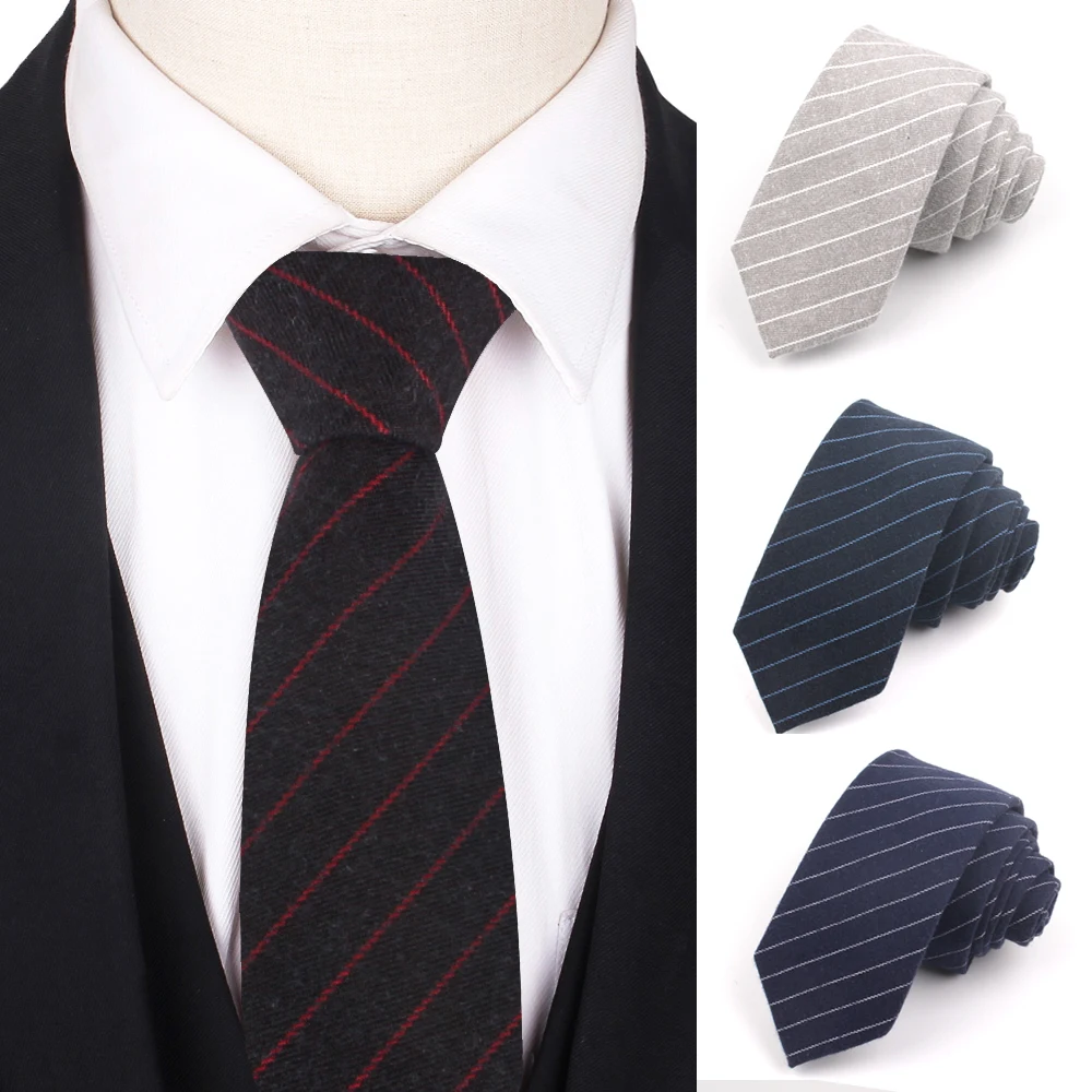 Pasiasty Krawat Szyi Dla Mężczyzn Dla kobiet Bawełna Męski Krawat dla Biznesu Ślubu 6 cm Szeroki Chudy Krawat Szyi Casual Cienkie Paski Krawat