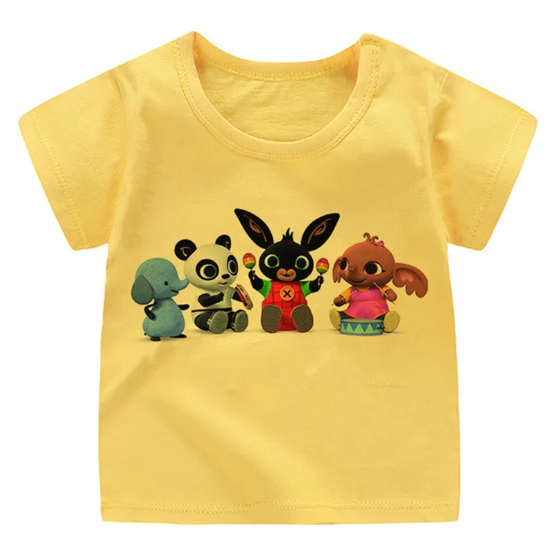 Bing Dziecięca koszulka Kochanie Ubrania Dla dziewczyn Bing Boy Kostium Dziecięce odzież Dziecięca/ubrania dla dzieci 3 Kolory Tee Tops 4T-14T 2021