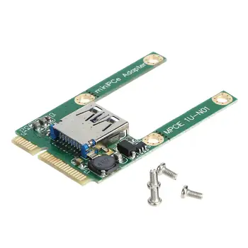 VODOOL Mini PCI-E To USB3.0 Expansion Card Laptop PCI Express PCIe To USB 3.0 Konwerter Riser Card Adapter Z łącznikami śrubowymi