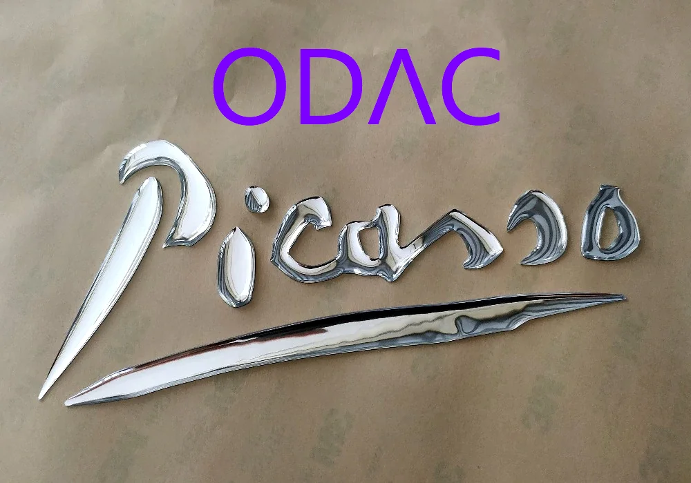 Dla Citroen Picasso, logo Picasso, Tekst, Tuning ODAC, 2007 2008 2009 2010 2011 2012 2013 2016 2017 2018 2019 2020