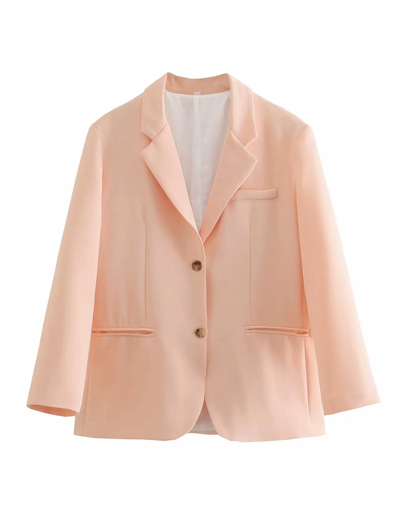 Toppies 2021 Women Cute Pink Blazer Single Button Jacket Ladies Suit Meble Ubrania veste femme