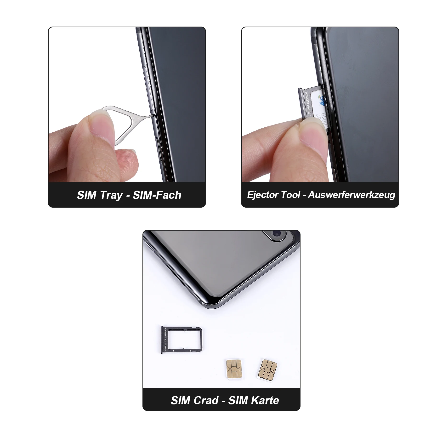 2 szt./3 szt. Telefon komórkowy Karty SIM Podajnik Igły Wypychacz Usuwanie Pin Narzędzie Zamiennik Dla Samsung