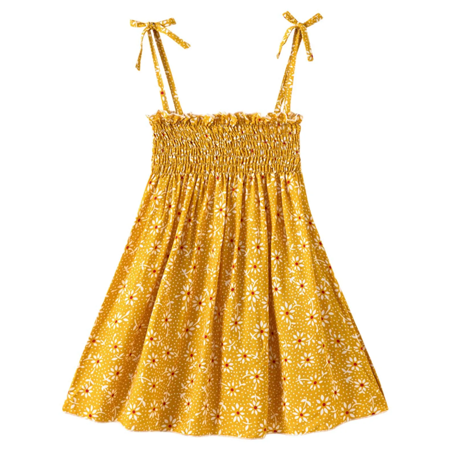 New Fashion Summer Kids Baby Girl Dress Toddler Baby Girl Summer Seaside Beach Dress Sling Skirt Floral Skirt Dresses For Girls