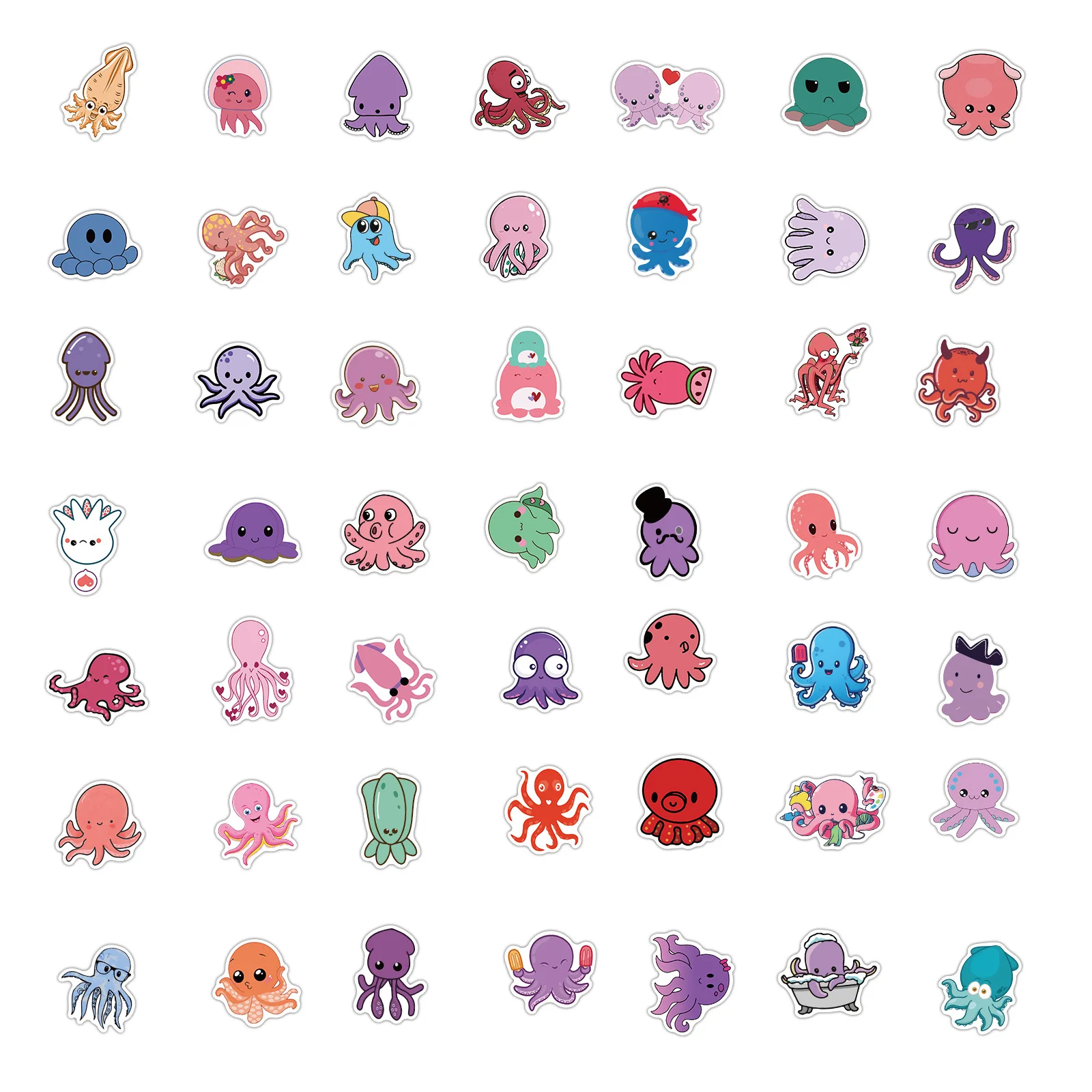 10/50/100PCS Anime Octopus Stickers Cute Cool Cartoon Animal Funny Stickers for Kids Toys DIY Scrapbook Toys Decoration Sticker