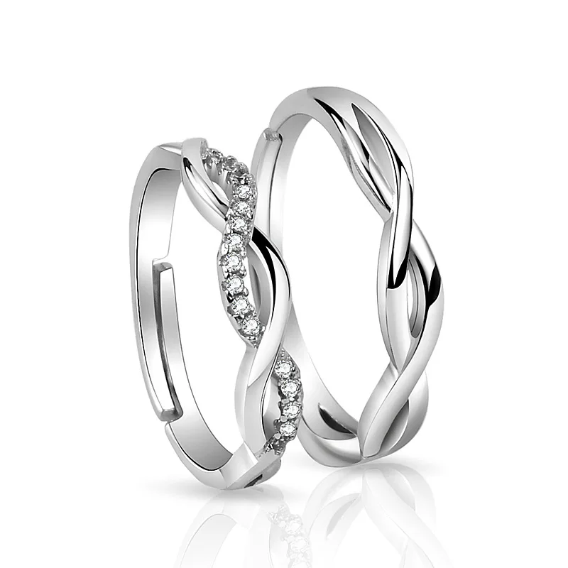 Pierścienie do ulubionej pary стерлинговое srebro pierścionek zaręczynowy dla kobiet srebrne markowe pierścienie luksusowe Retro biżuteria pierścienia