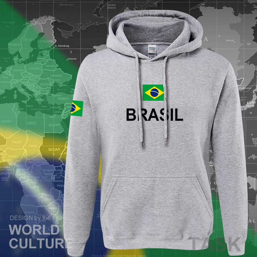 Brazylia bluza mężczyźni bluza sweat nowa ulica odzież 2021 bluzki z dzianiny, odzież dres naród brazylijski flaga Brasil fleece BR