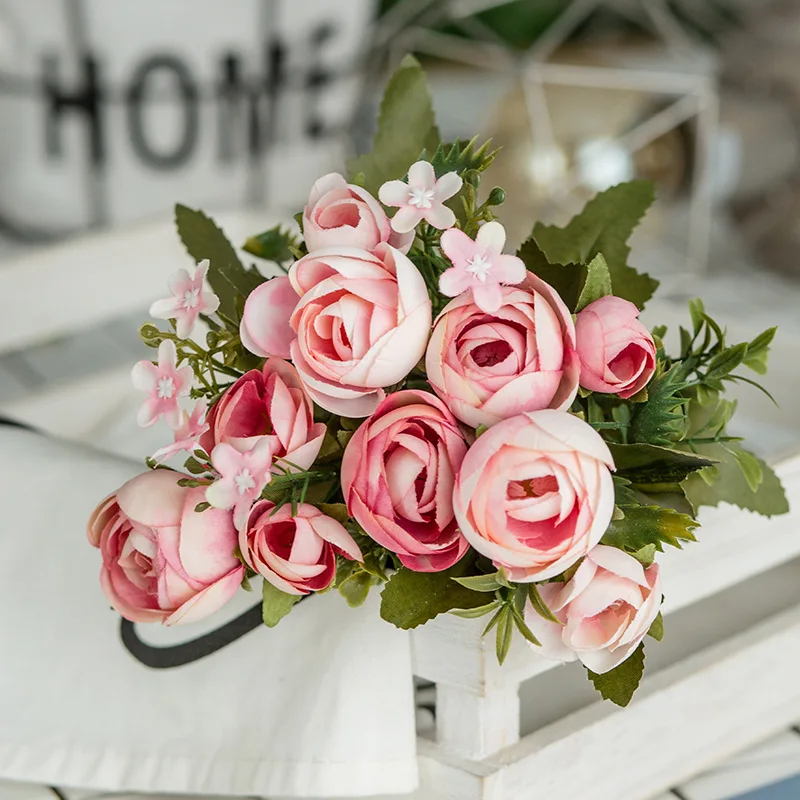 Diy eid mubarak Wedding Party ramadan Sztuczne Róże Kwiaty, Dekoracje Partii Akcesoria Fałszywe Rośliny flores artificiales