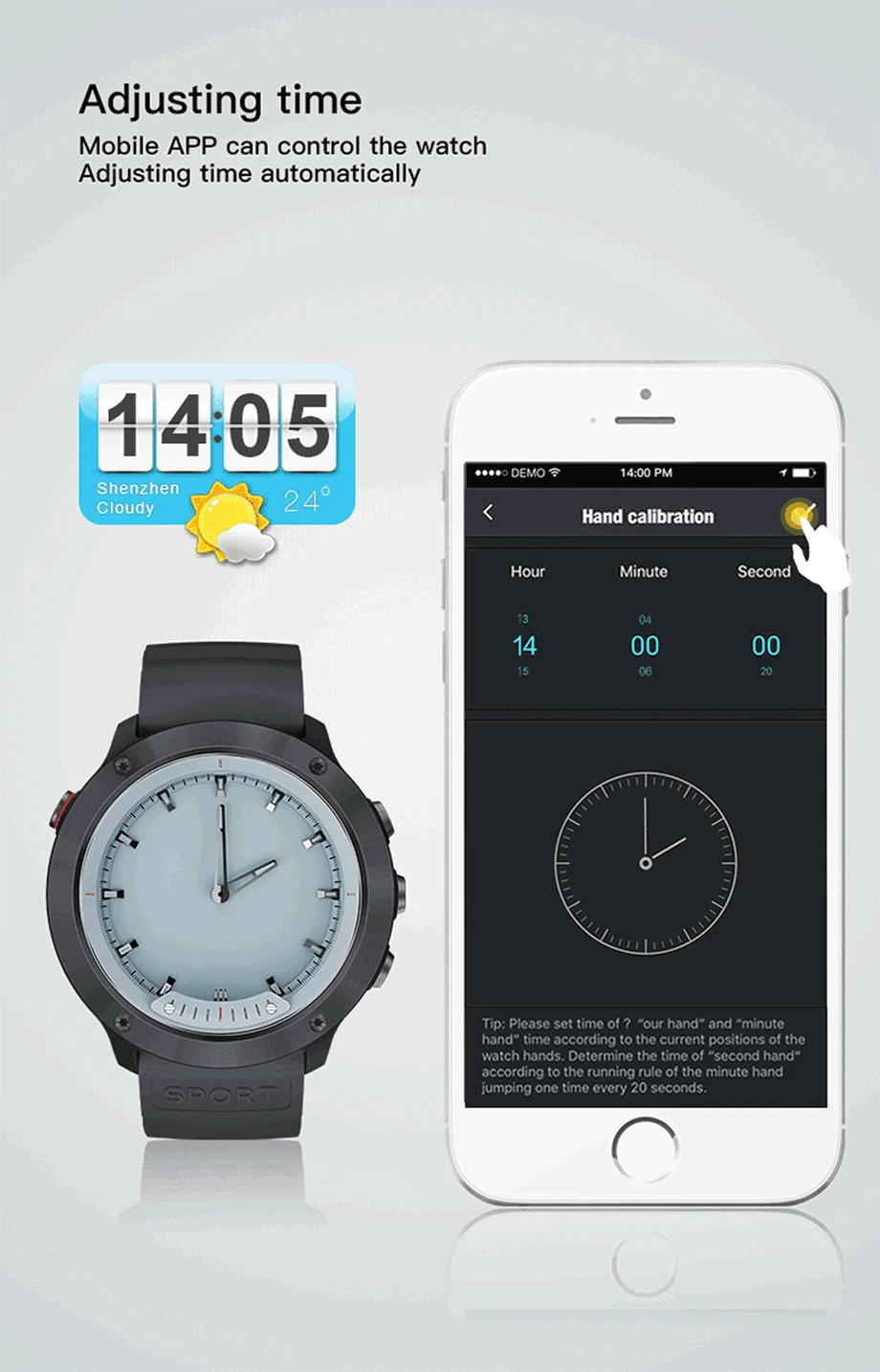 Inteligentne zegarki M5 Przezroczysty Ekran IP68 Wodoodporny Świecące strzałki Monitor Rytmu serca Pierścień ze Stali Nierdzewnej sportowe męskie Inteligentny zegarek