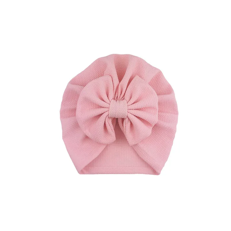 Big Bow knot Baby Girls Hat, Newborn Photography Props Solid Color Baby Hat Turban Knot Head Wraps Baby Kids Bonnet Beanie