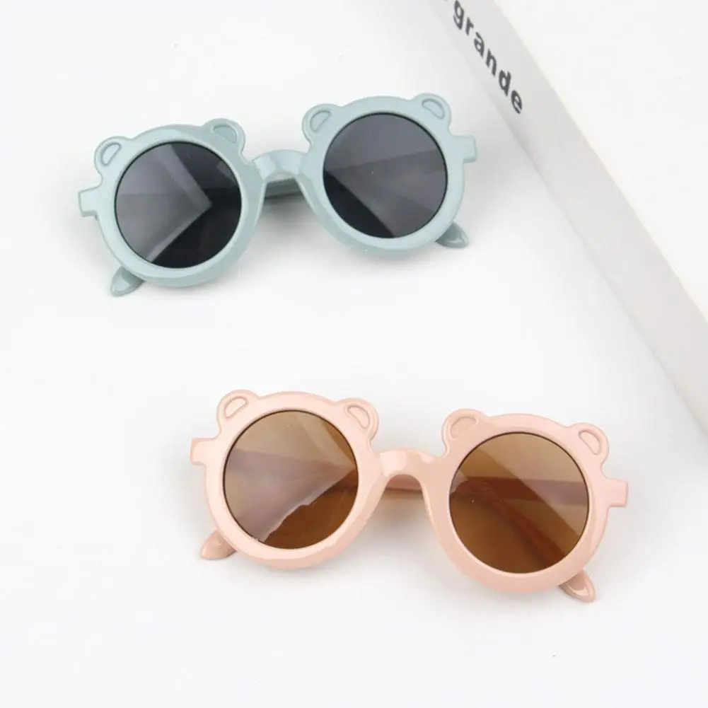 Kids Okulary dla Dzieci Słodkie Lato Plaża Anty-UV Okulary Plastikowe Ramki Niedźwiedź Okulary Przeciwsłoneczne