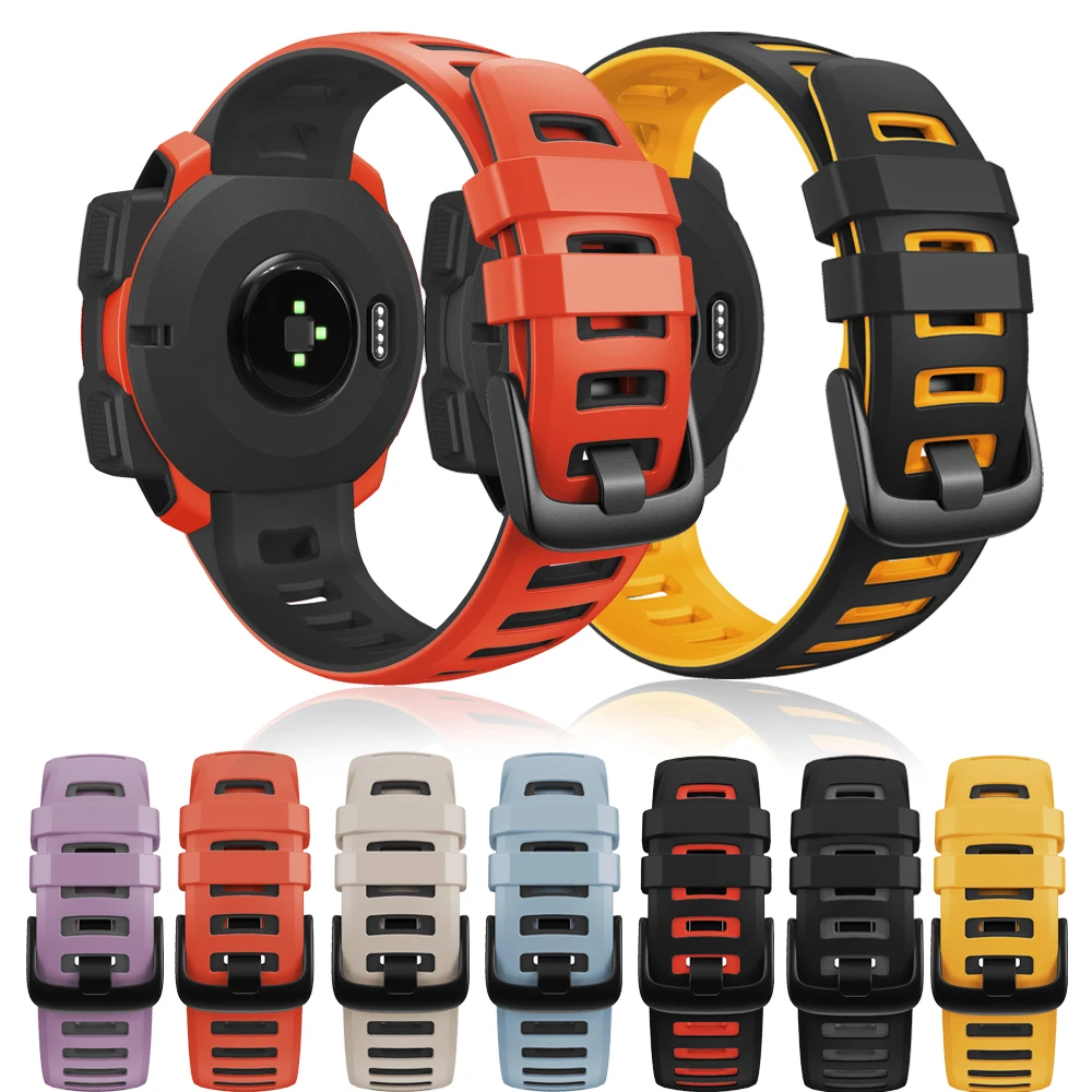 Silikonowy Pasek do zegarka Garmin Instinct/Instinct Tactical/Solar/E-sportowych Smart Watch 22mm Replacement Band Wristband Correa