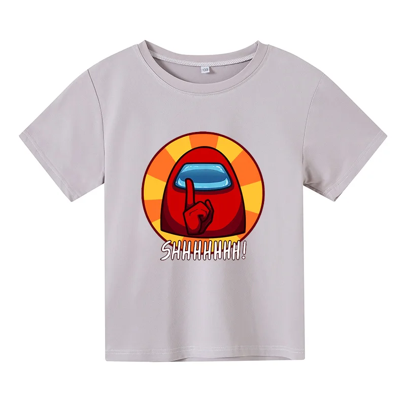 2021 Hot Game Among Us Funny Cartoon Impostor T shirt Fashion Casual Cotton T shirt Children Streetwear Print Kapturem Anime Tees