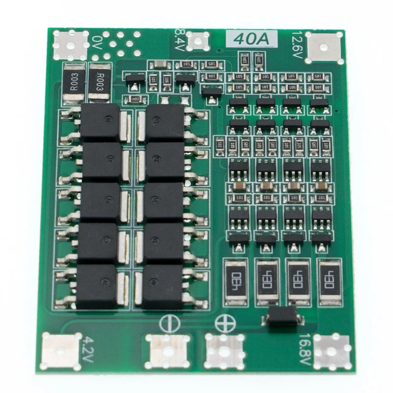 Top Deals 4S 40A 18650 Li-Ion Lithium Battery Charger BMS Board, PCB Protection Module with Balance for Drill Motor 14.8 16.8 V V L