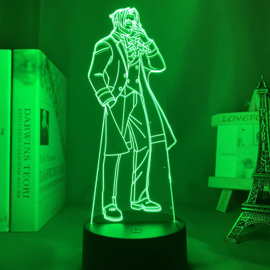 Ace Attorney Miles Edgeworth Led Night Light for Bedroom Decor Birthday Gift Lamp Miles Edgeworth Light Gadget Anime Decor