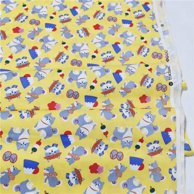 160 cm*50 cm Japoński pies Akita Inu chłopiec dzieci Tkanina Bawełniana torba drukowana Tkanina do Szycia Patchworku pościel, ubrania, tkanina tkanina patchwork
