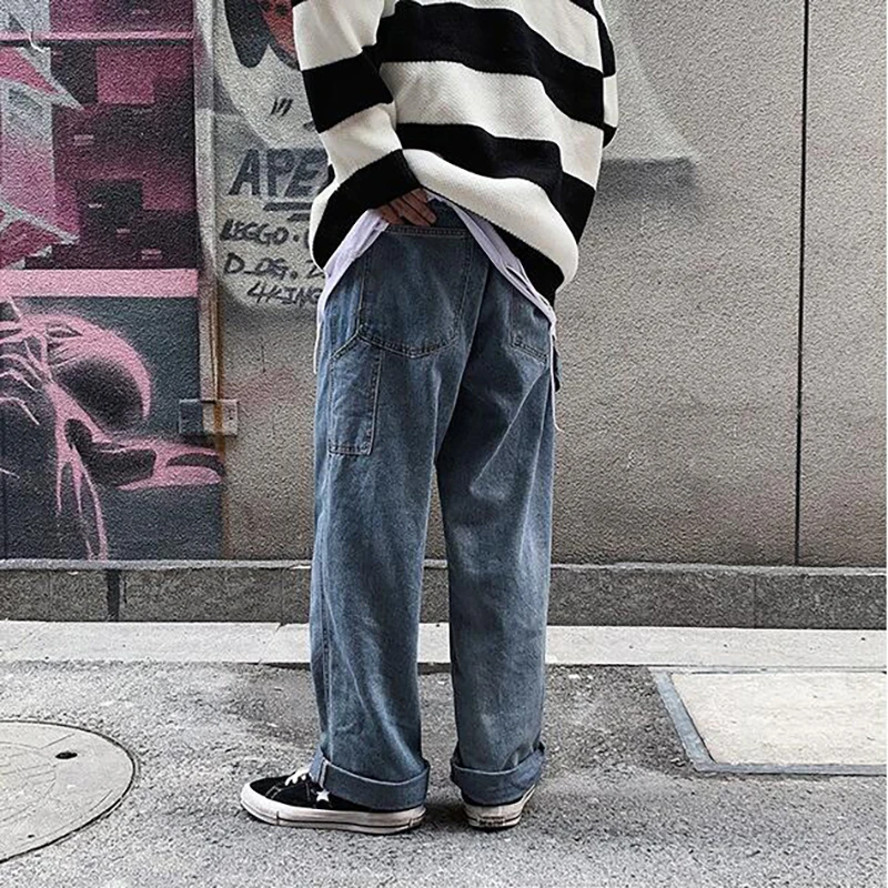 Nowe Męskie Retro Luźne Dżinsy Męskie Koreańskiej Wiosenna Moda Para Uniwersalny Marka Odzieżowa Luźne, Szerokie Spodnie Casual