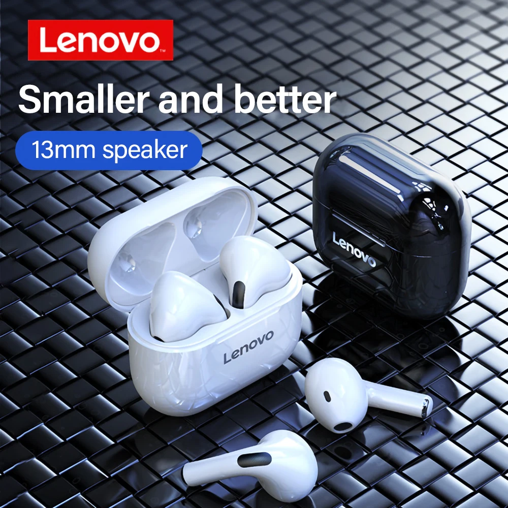 Lenovo LP40 TWS Bezprzewodowe Słuchawki Bluetooth 5.0 Wodoodporny zestaw Słuchawkowy Dotykowy Podwójne Stereo Bass Słuchawki Sportowe, Słuchawki