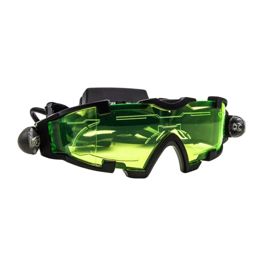 Regulowane Led Night Vision Goggles Szklane Okulary Motocyklowe Wyścigi motocyklowe Myśliwskie Okulary Z miękkim Światłem odporny na wiatr