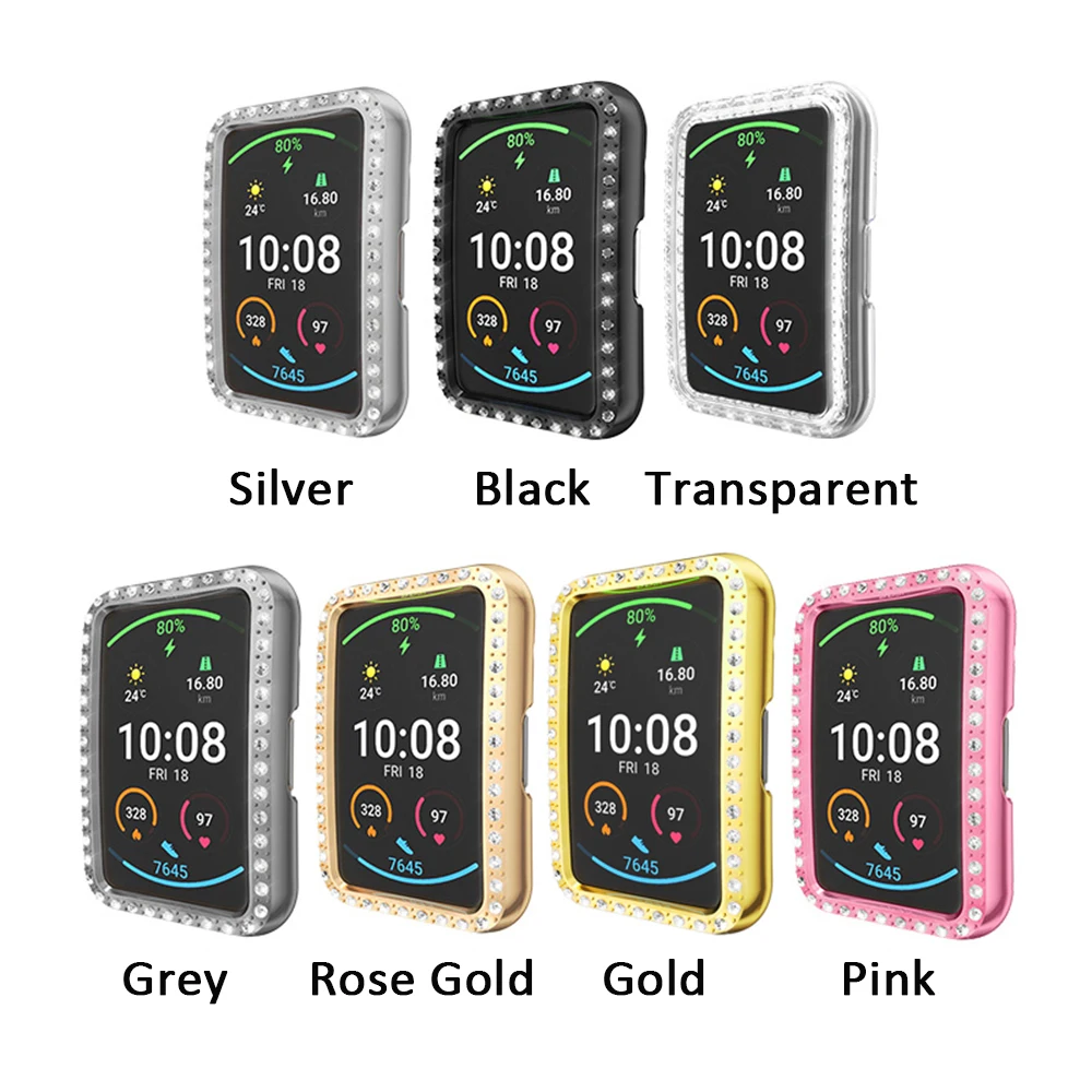 PC Powłoka Diamentowa Powłoka Ochronna Dla Huawei Watch Fit Smart Watch Case Cover Akcesoria Dla Huawei Honor Watch Case ES
