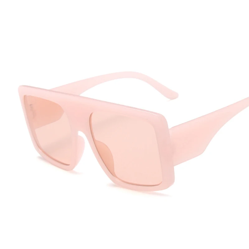 Modne Oversize okulary Damskie Markowe markowe Plastikowe damskie Duże Ramki Cieniowane okulary One Piece Square Oculos De Sol