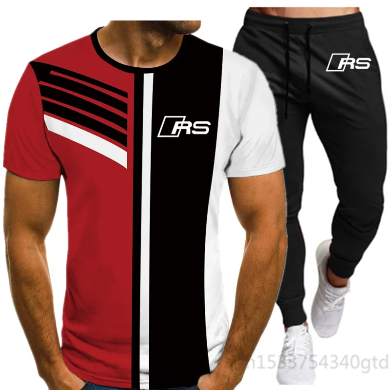 Sprzedaż lokomotywa moda t-shirt zestaw 2-częściowy męski strój sportowy Koszykówka Sport Z krótkim rękawem + spodnie męski garnitur
