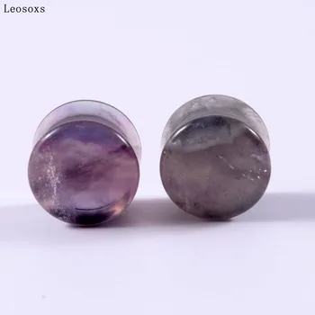 Leosoxs 2 szt. Gorący Nowy Produkt Kolor Kamień Ucho Pina Talia Bęben Ucho Expander Fantom Ciała Wykwintne Kolczyki Biżuteria