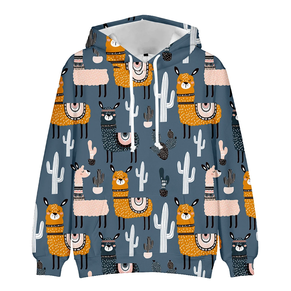 Zabawna Alpaki 3D Pary Bluzy Mężczyźni/Kobiety Młodzi Ludzie Z Długim Rękawem Bluza Casual, Kreskówka Fajne Bluzy Swetry