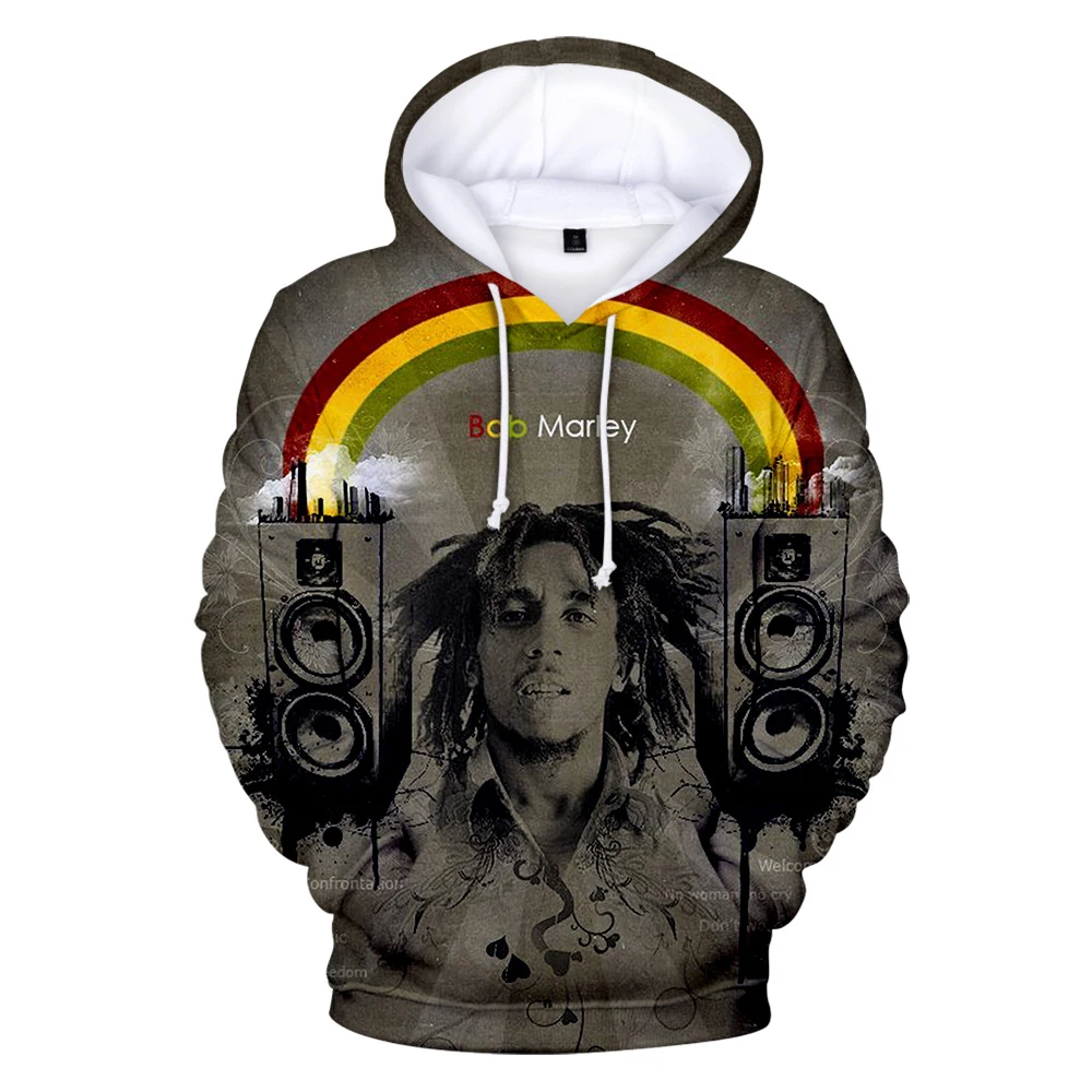 Od 2 do 14 lat Dziecięca bluza z 3D print Негабаритная Odzież Reggae Bob Marley Bluzy Męskie bluzy Damski dres