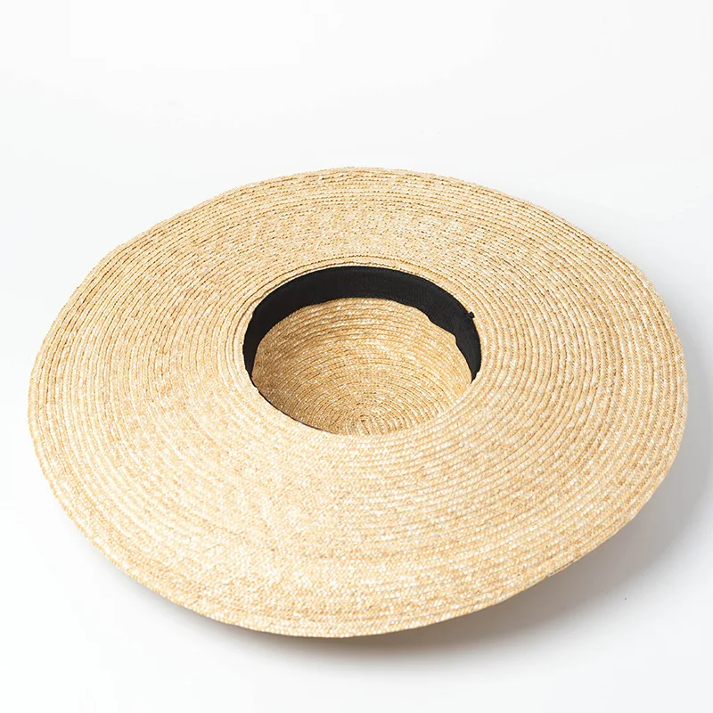 202104-HH7233 letnia papier czerpany słoma 18 cm pola lady roleta czapka mężczyźni kobiety wakacje plaża czapka