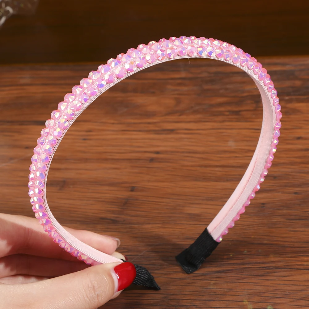 Levao Crystal Beaded Opcje For Women New Hairbands Pierścień Handmade Błyszczące gumki Do włosów Z Kryształkami Akcesoria Do włosów czapki