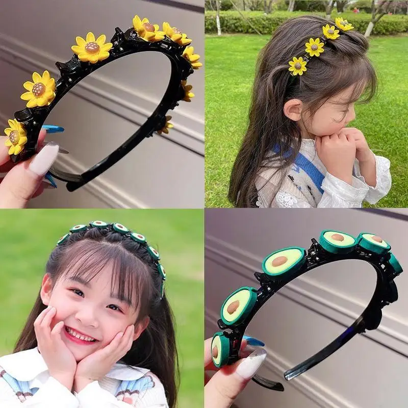 2021 Children Cute Acrylic restauracja avocado Flower Fruit Hair Hoop Hair Headbands Lovely Hairbands Accessories Girls Kids Hoop Hair S2I1