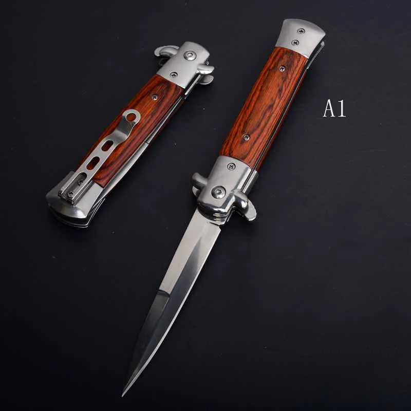 Włoski odkryty składane kemping nóż dżungli gotowy nóż składany scyzoryk mafia mały składany nóż szybkie otwieranie narzędzie nóż