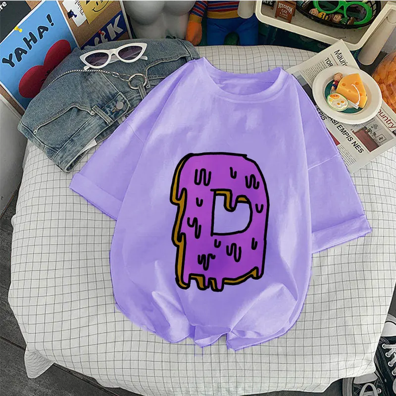 Lato 2021 Pączka List Różowy Ser Projekt Odzież Dziecięca Chłopak Dziewczyny Anime Koszulka Chłopiec Czy Dziewczynka Trójniki Top Z Krótkim Rękawem T-Shirt