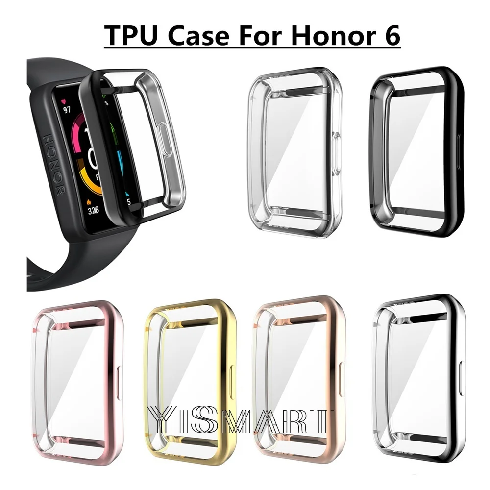 Miękka osłonka TPU Do Honor Band 6 Watch Case Full Screen Protector Shell Zderzak Pokryte Pokrowce