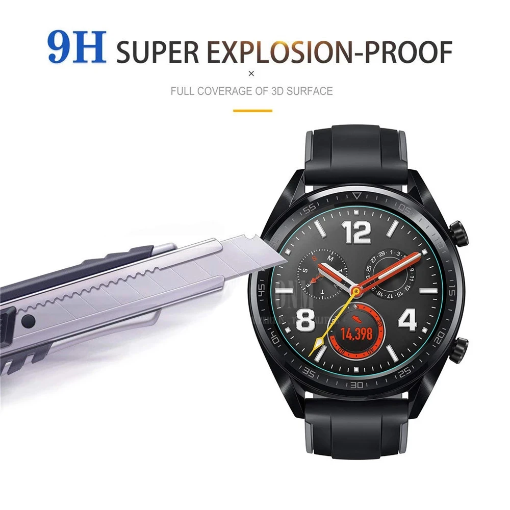 Screen Protector 9H Premium Hartowane Szkło Do Huawei Watch Smartwatch Screen Protector Взрывозащищенная Folia Akcesoria