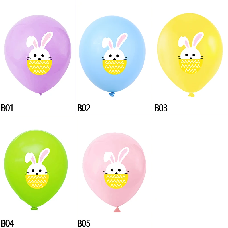 10szt Wielkanocne Lateksowe Ozdoby Balonu Cute Easter Bunny Butle Hoilday Party Hel Balony Globos